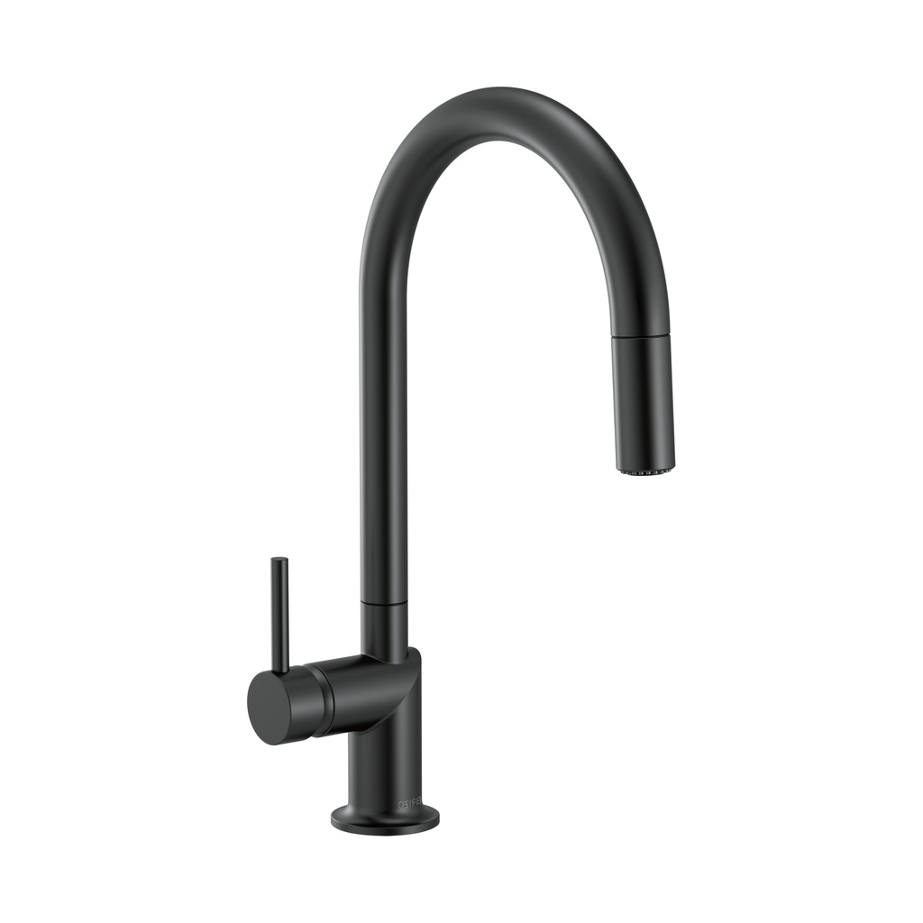 Brizo 63075LF-BLLHP Odin Arc Pull-Down Kitchen Faucet Less Handle Matte Black