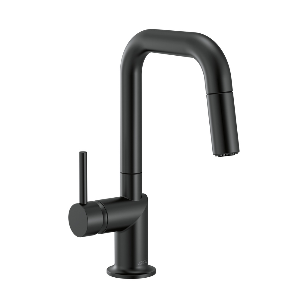 Brizo 63965LF-BLLHP Odin Square Pull-Down Prep Faucet Less Handle Matte Black