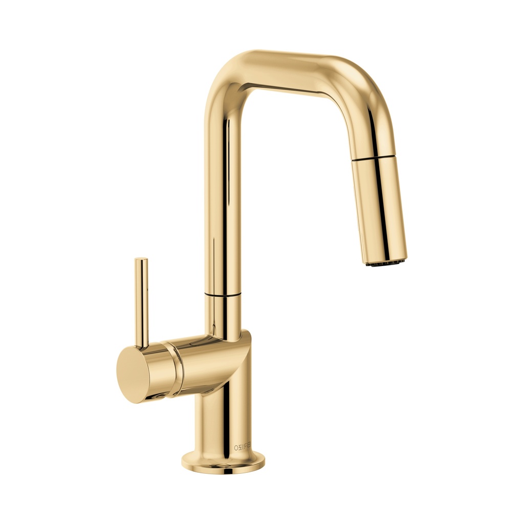 Brizo 63965LF-PGLHP Odin Square Pull-Down Prep Faucet Less Handle Polished Gold