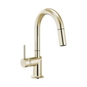 Brizo 63975LF-PNLHP Odin Arc Pull-Down Prep Faucet Less Handle Polished Nickel