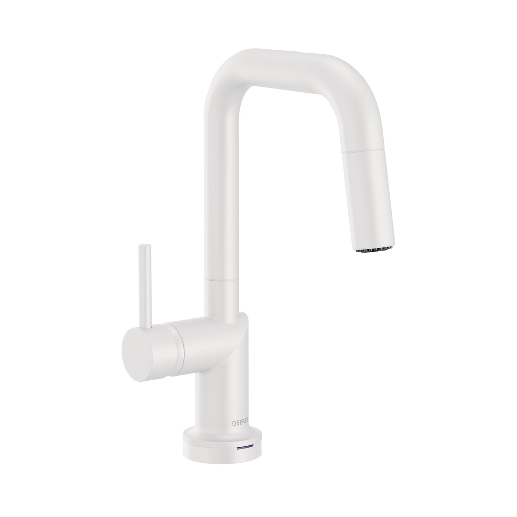Brizo 64965LF-MWLHP Odin SmartTouch Pull-Down Prep Kitchen Faucet Less Handle Matte White