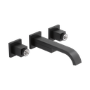 Brizo 65880LF-BLLHP-ECO Siderna Wall Mount Lavatory Faucet Less Handles Matte Black