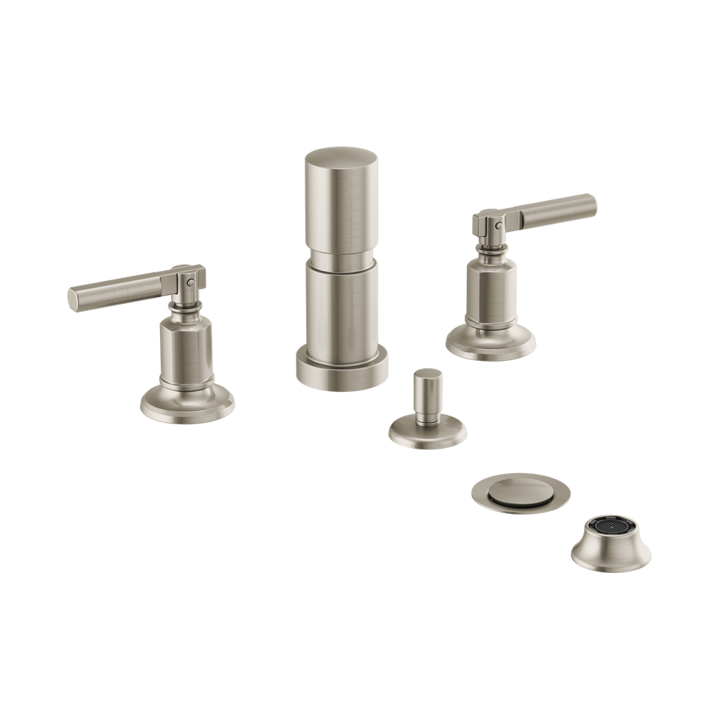 Brizo 68476-NK Invari Widespread Bidet Faucet Brilliance Luxe Nickel