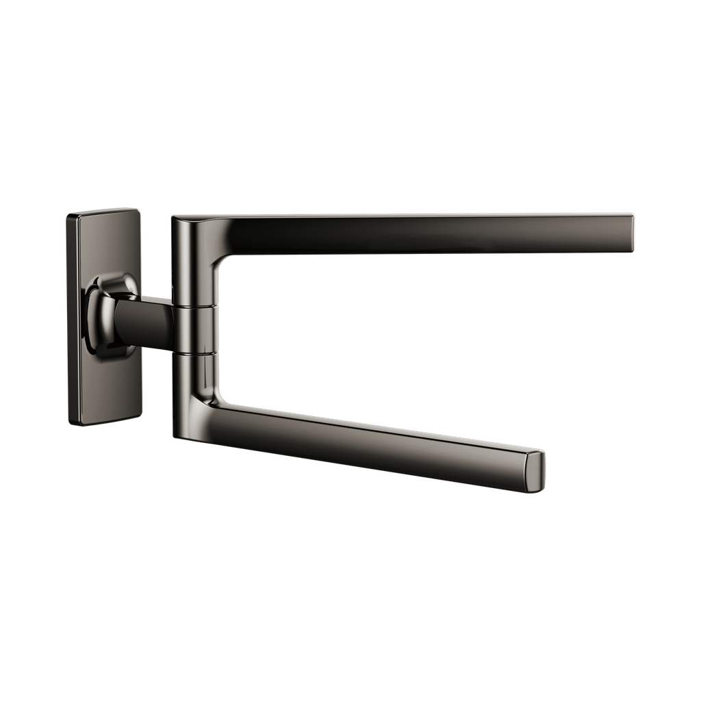 Brizo 694707-BNX Kintsu 8" Mini Pivoting Towel Bar Brilliance Black Onyx