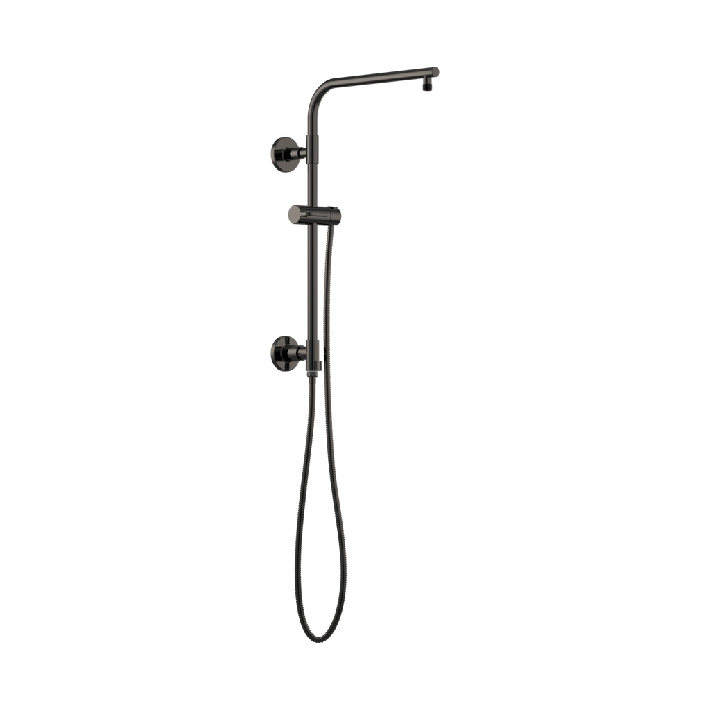 Brizo 80092-BNX Essential Shower Series 18" Linear Round Shower Column Brilliance Black Onyx