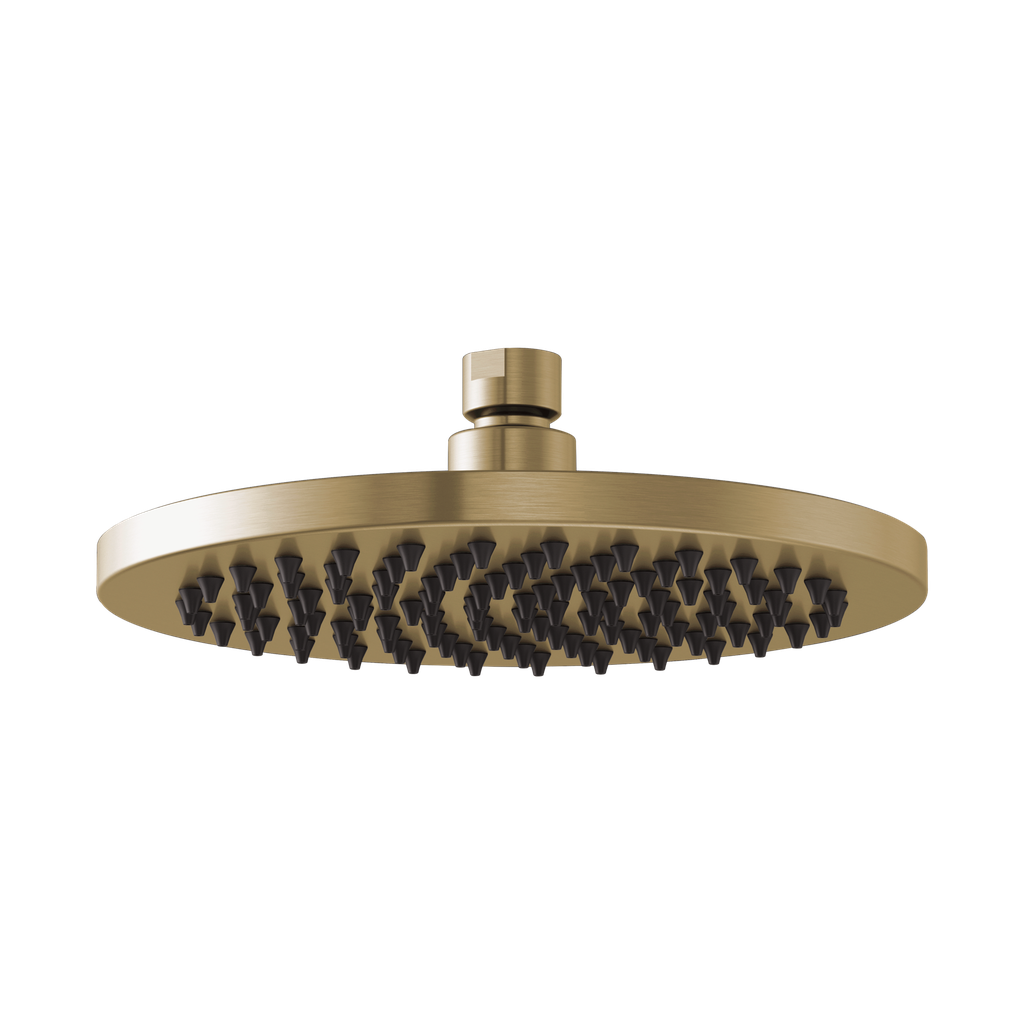 Brizo 81375-GL-2.5 Essential 8" Linear Round Single-Function Raincan Shower Head - 2.5 GPM Brilliance Luxe Gold