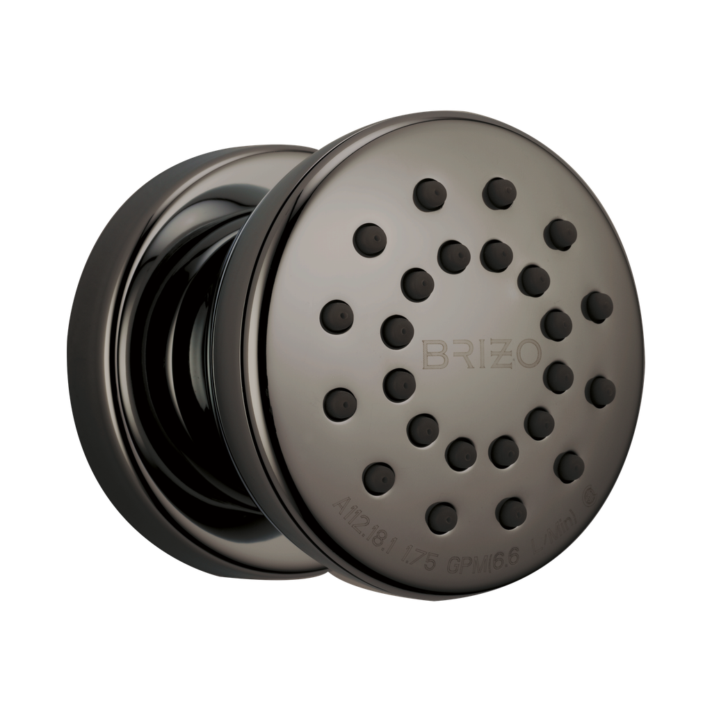Brizo 84110-BNX Essential Touch-Clean Round Body Spray Brilliance Black Onyx
