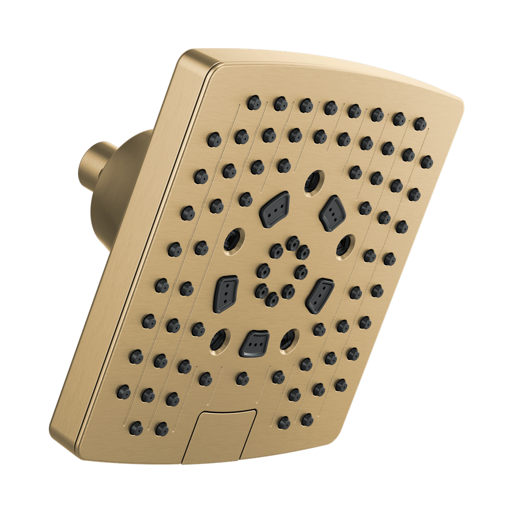 Brizo 87406-GL Essential 7” Linear Square H2Okinetic Showerhead Brilliance Luxe Gold