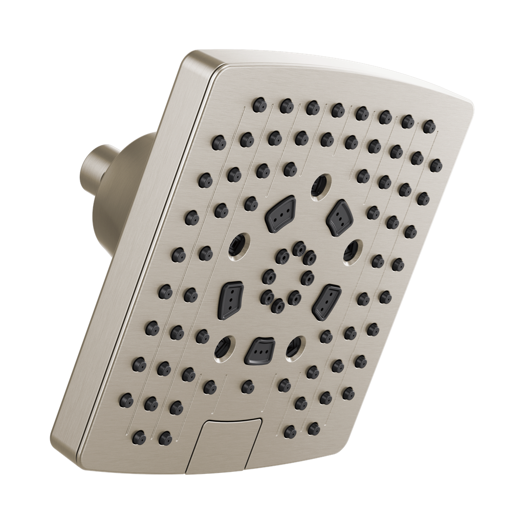 Brizo 87406-NK-2.5 Essential 7” Linear Square H2Okinetic Shower Head Brilliance Luxe Nickel