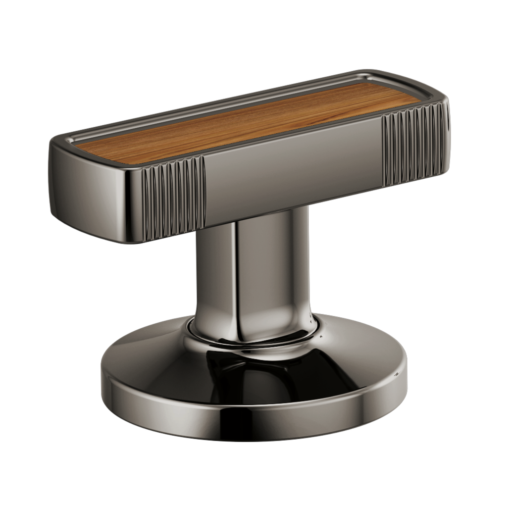 Brizo HI5306-BNXWD Kintsu Widespread Lavatory Handle Kit with Wood Insert Brilliance Black Onyx