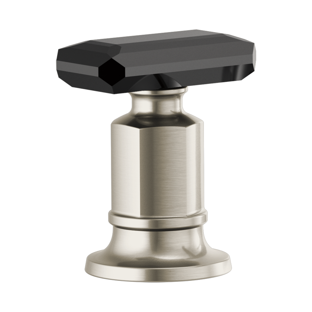 Brizo HK676-NKBC Invari Roman Tub Crystal Lever Handle Kit Luxe Nickel Black Crystal Accent