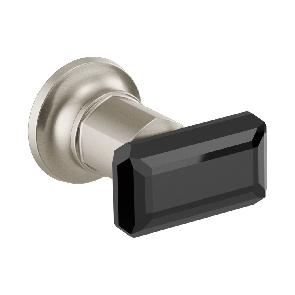 Brizo HK70476-NKBC Invari Two-Handle Wall Mount Tub Filler Handle Kit Luxe Nickel Black Crystal Accent