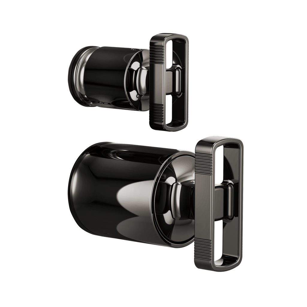 Brizo HK75P06-BNX Kintsu Pressure Balance Integrated Diverter Trim Handles Brilliance Black Onyx