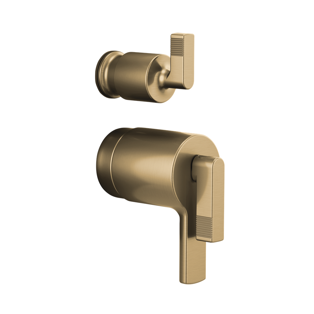 Brizo HL7506-GL Kintsu Thermostatic Integrated Diverter Trim Lever Handles Brilliance Luxe Gold