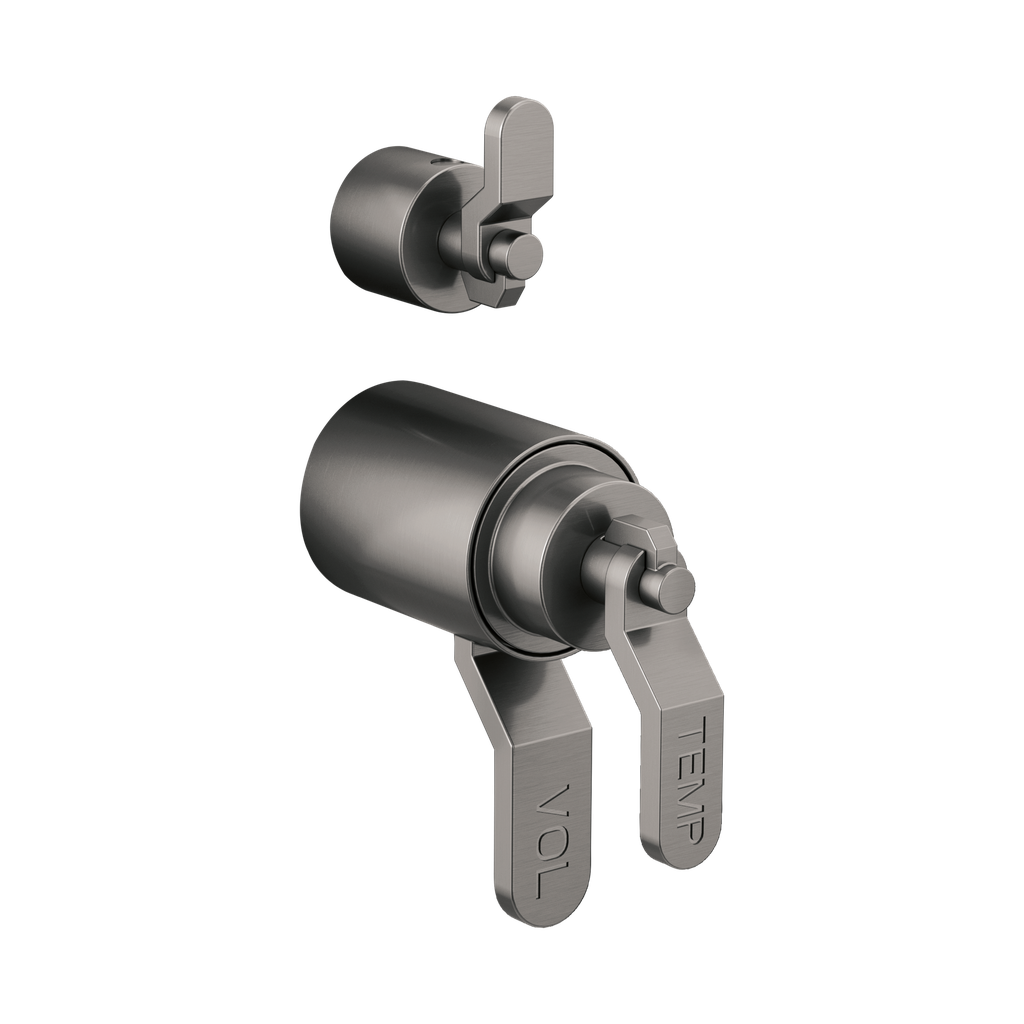 Brizo HL7534-SL Litze Thermostatic Valve With Diverter Trim Handle Kit Brilliance Luxe Steel