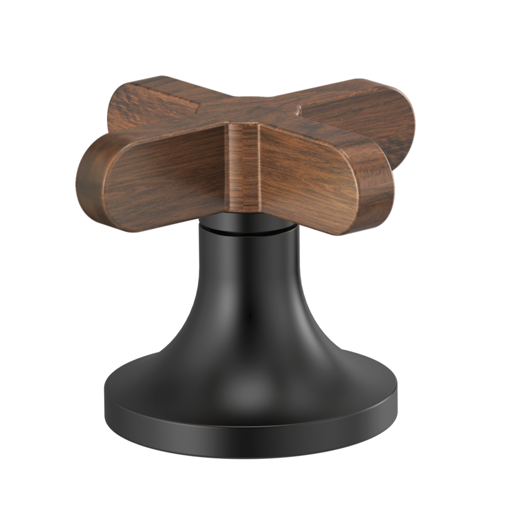 Brizo HX5373-BLWD Jason Wu Widespread Lavatory Low Cross Handles Matte Black Wood