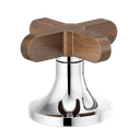 Brizo HX5373-PCWD Odin Widespread Lavatory Low Cross Handles Polished Chrome Wood