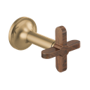 Brizo HX5875-GLWD Odin Wall Mount Lavatory Cross Handles Brilliance Luxe Gold Wood