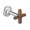 Brizo HX5875-PCWD Odin Wall Mount Lavatory Cross Handles Polished Chrome Wood