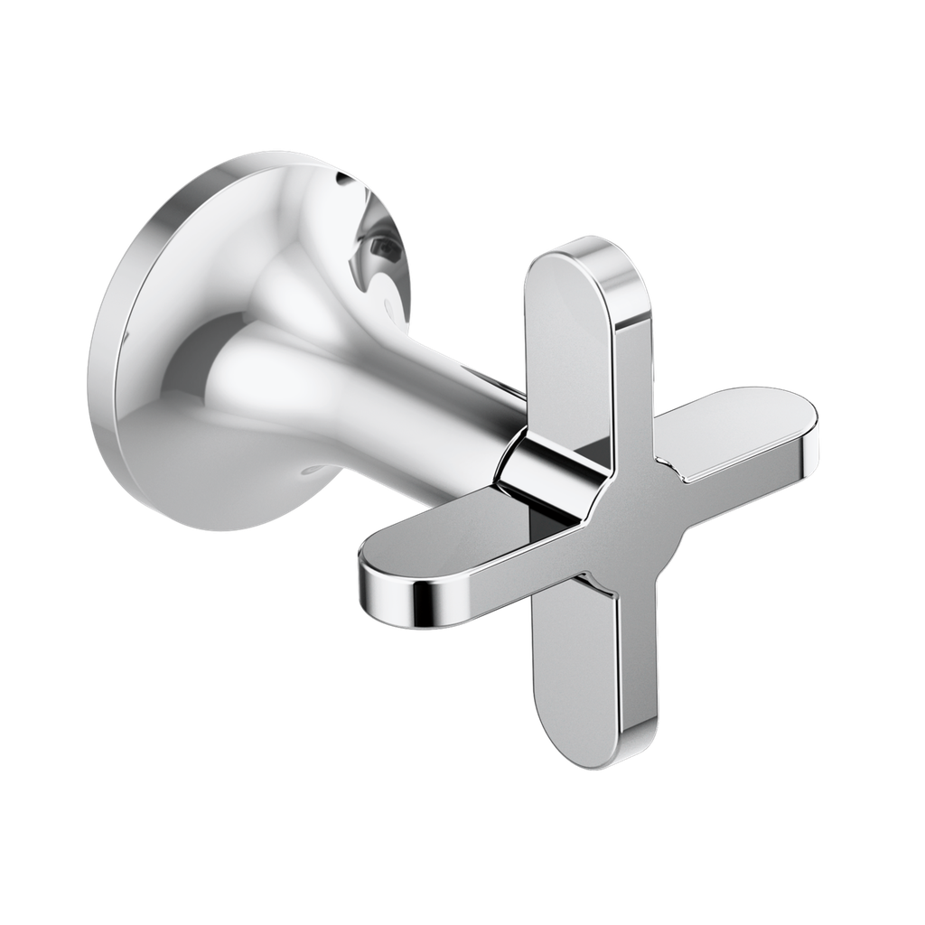 Brizo HX70475-PC Odin Wall Mount Tub Filler Cross Handle Polished Chrome
