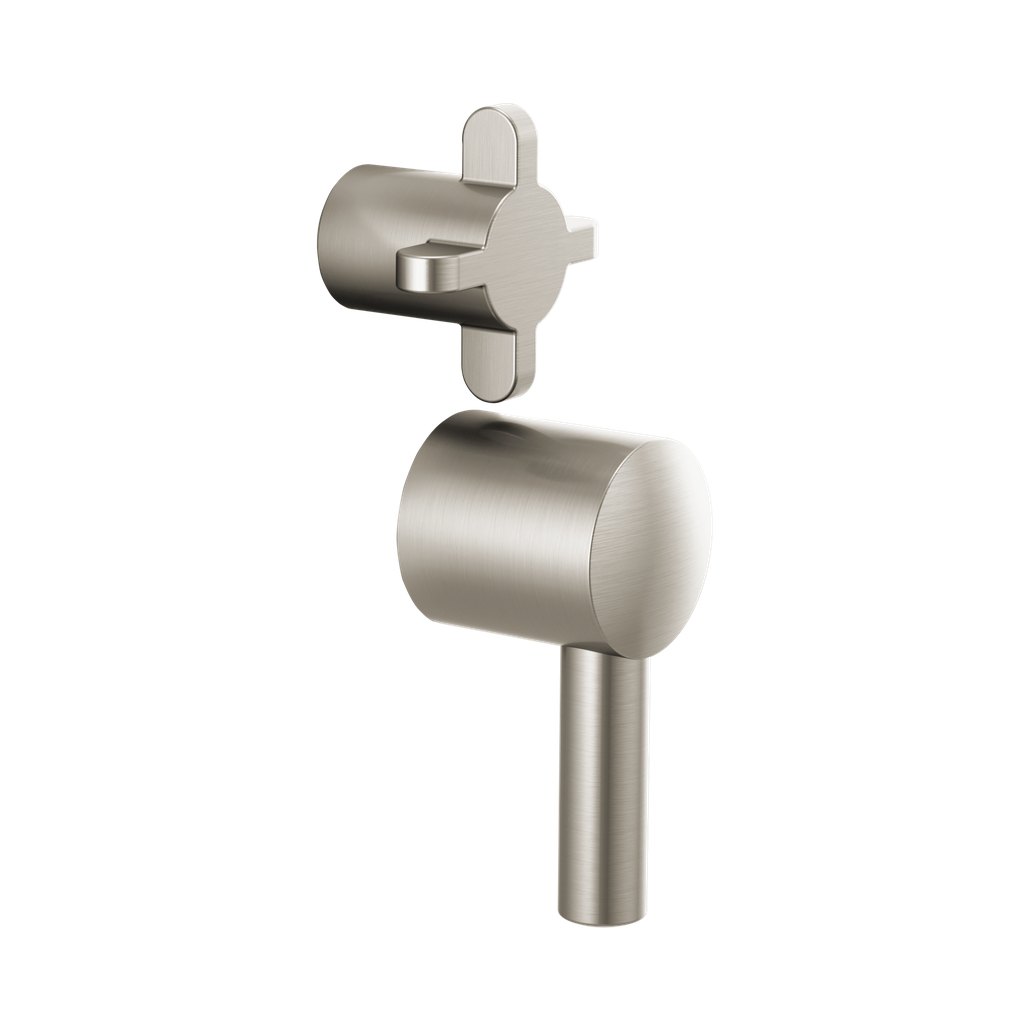 Brizo HX75P75-BN Odin Pressure Balance Integrated Trim Cross Handles Brilliance Brushed Nickel