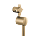 Brizo HX75P75-GL Odin Pressure Balance Integrated Trim Cross Handles Brilliance Luxe Gold