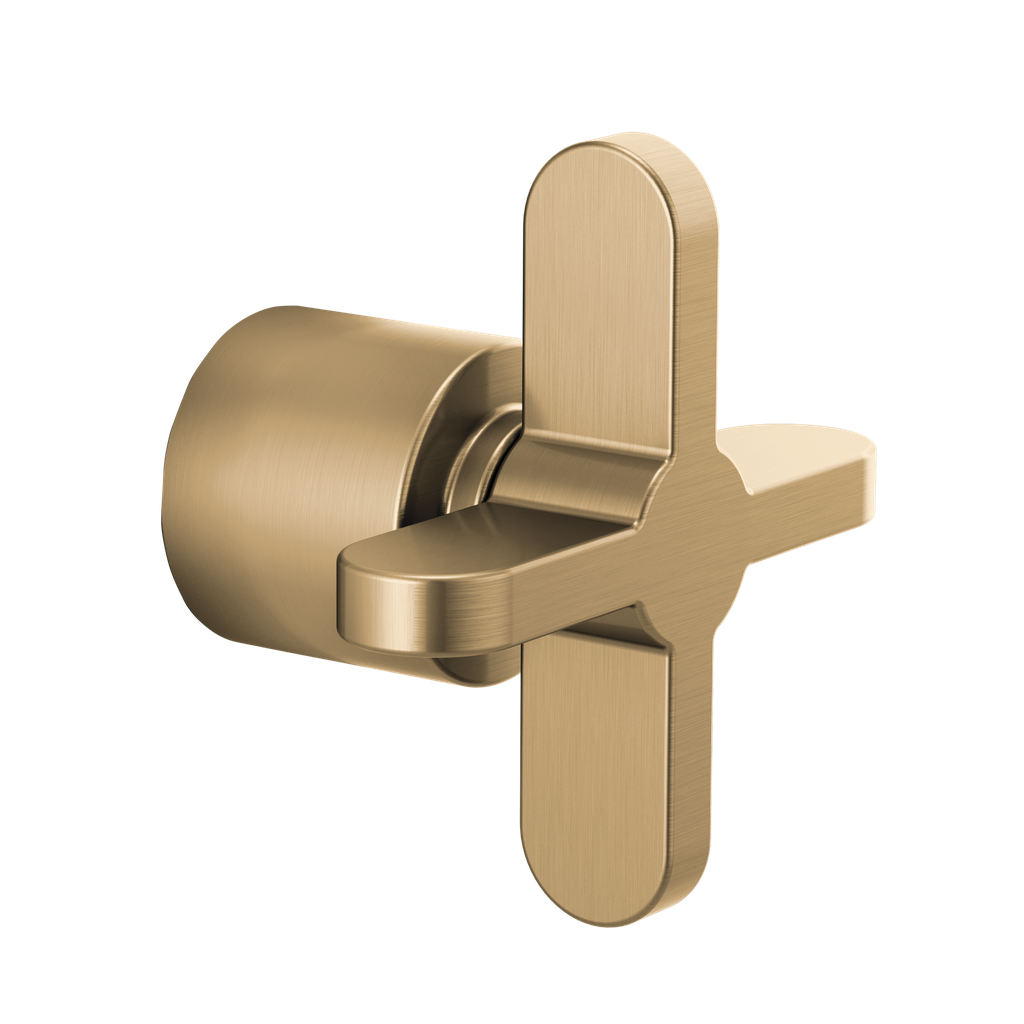 Brizo HX975-GL Odin Diverter Trim Cross Handle Kit Brilliance Luxe Gold