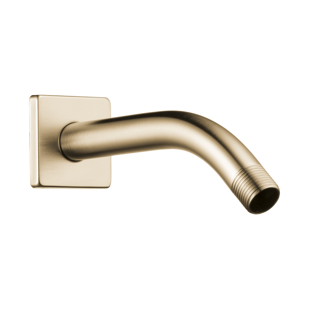 Brizo RP74448GL Essential 7" Linear Round Wall Mount Shower Arm And Flange Brilliance Luxe Gold