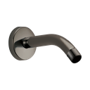 Brizo RP74751BNX Essential 7" Linear Round Wall Mount Shower Arm And Flange Brilliance Black Onyx