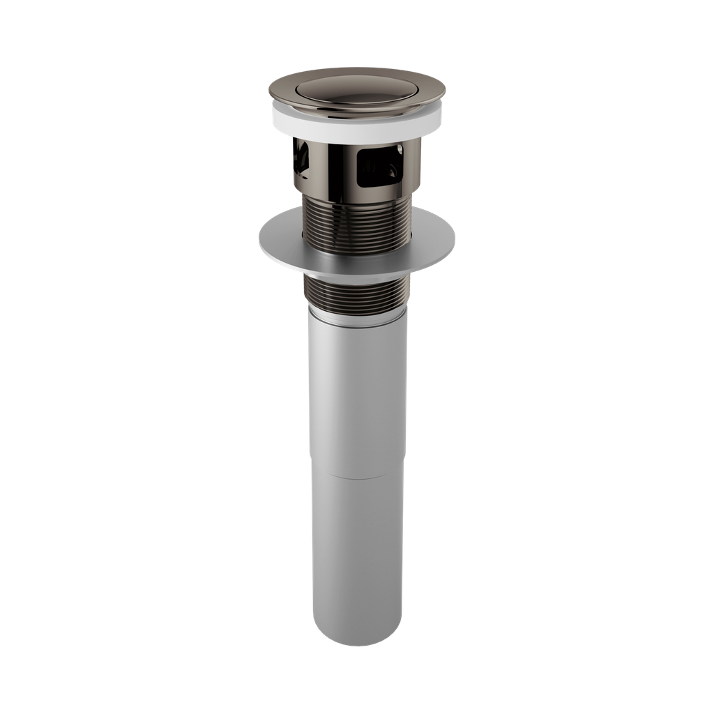 Brizo RP81628BNX Push Pop-Up Drain With Overflow Brilliance Black Onyx