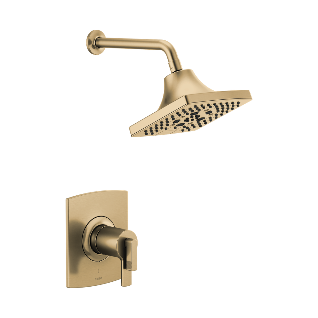 Brizo T60206-GLLHP Kintsu Thermostatic Shower Only Trim Less Handles Brilliance Luxe Gold