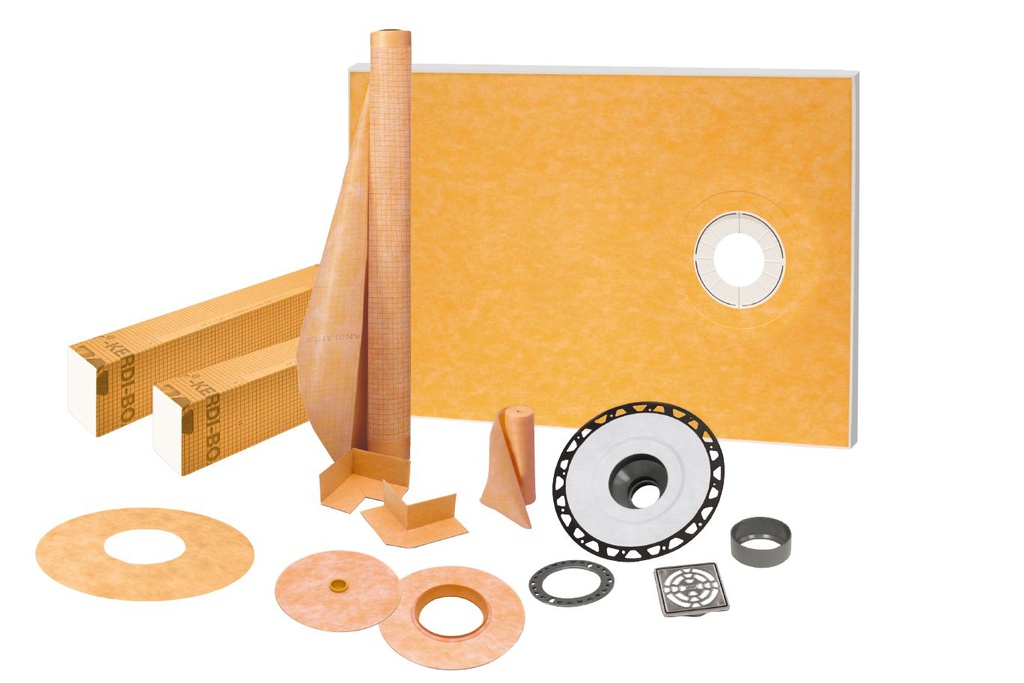 Schluter KSK9651525SABSE Kerdi-Shower-Kit 38" X 60" Offset Abs Stn Steel