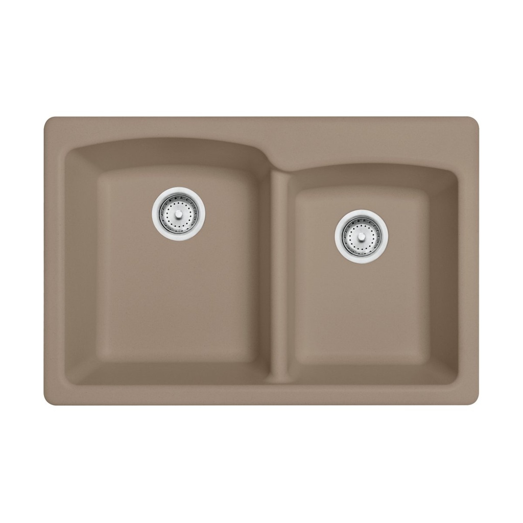 Franke EOOY33229-1-CA Ellipse Granite Dual Mount Double Sink Oyster