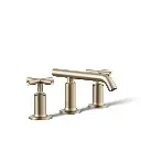Kohler 14410-3-BV Purist Widespread Bathroom Sink Faucet Vibrant Brushed Bronze