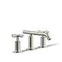 Kohler 14410-3-SN Purist Widespread Bathroom Sink Faucet Vibrant Polished Nickel