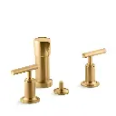 Kohler 14431-4-2MB Purist Vertical Spray Bidet Faucet Lever Handles Vibrant Brushed Modern Brass