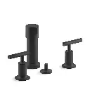 Kohler 14431-4-BL Purist Vertical Spray Bidet Faucet Lever Handles Matte Black