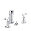 Kohler 14431-4-CP Purist Vertical Spray Bidet Faucet Lever Handles Polished Chrome