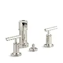Kohler 14431-4-SN Purist Vertical Spray Bidet Faucet Lever Handles Vibrant Polished Nickel