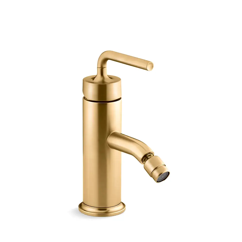 Kohler 14434-4A-2MB Purist Horizontal Swivel Spray Aerator Bidet Faucet Vibrant Brushed Modern Brass