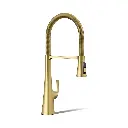 Kohler 22060-2MB Graze Semi Professional Kitchen Sink Faucet Vibrant Brushed Moderne Brass