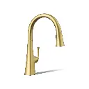 Kohler 22062-2MB Graze Pull Down Kitchen Sink Faucet Vibrant Brushed Modern Brass