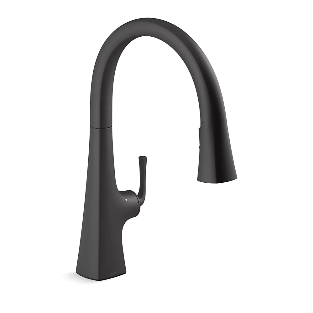 Kohler 22068-WB-BL Graze Touchless Pull-Down Kitchen Sink Faucet Matte Black
