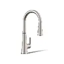 Kohler 23766-VS Tone Touchless Pull Down Kitchen Sink Faucet Vibrant Stainless