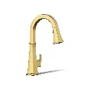 Kohler 23832-WB-2MB Riff Touchless Pull Down Kitchen Sink Faucet Vibrant Brushed Modern Brass