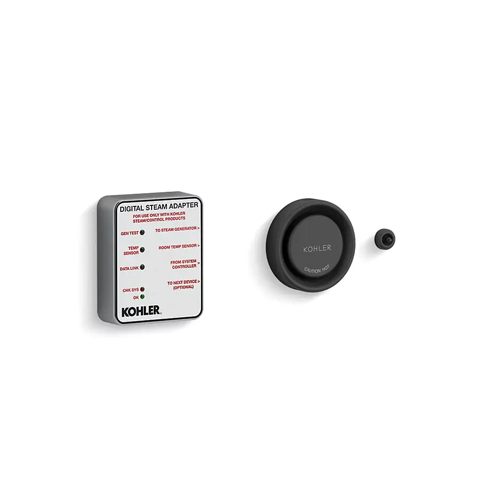 Kohler 5548-K1-BL Invigoration Series Digital Steam Adapter Kit Matte Black