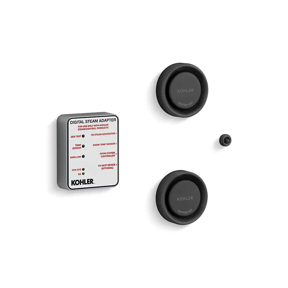 Kohler 5549-K1-BL Invigoration Series Tandem Digital Steam Adapter Kit Matte Black