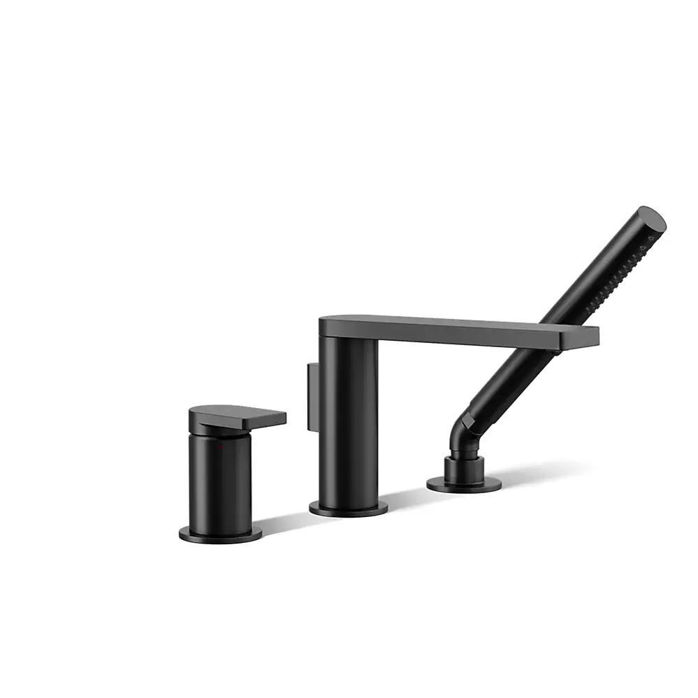 Kohler 73078-4-BL Composed Deck Mount Faucet With Handshower Matte Black