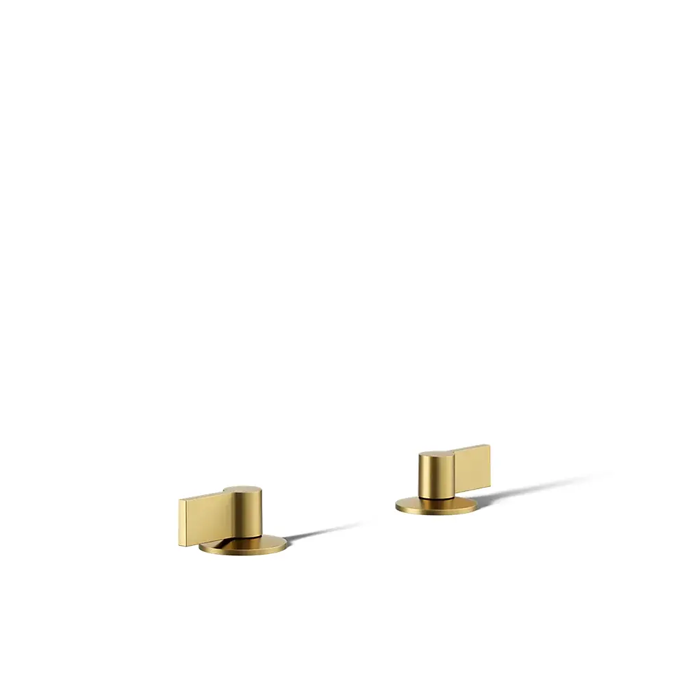Kohler 77990-4-2MB Components Deck Mount Faucet Lever Handles Vibrant Brushed Moderne Brass