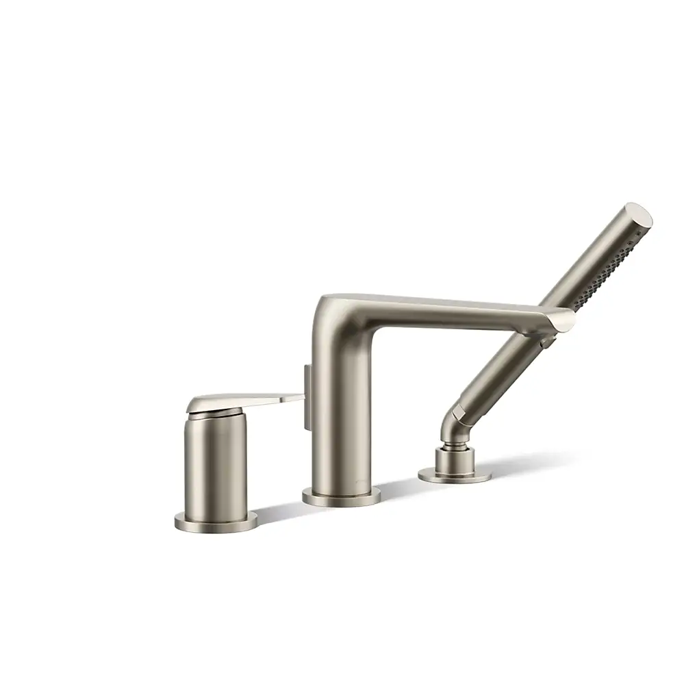 Kohler 97360-4-BN Avid Deck Mount Faucet With Handshower Vibrant Brushed Nickel